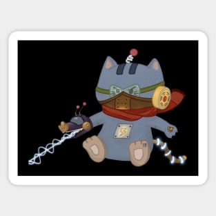 A Space Robot Warrior Cat Sticker